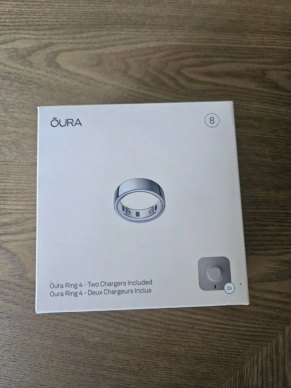 Oura Ring 4 Smart Ring (Size 8) - Silver